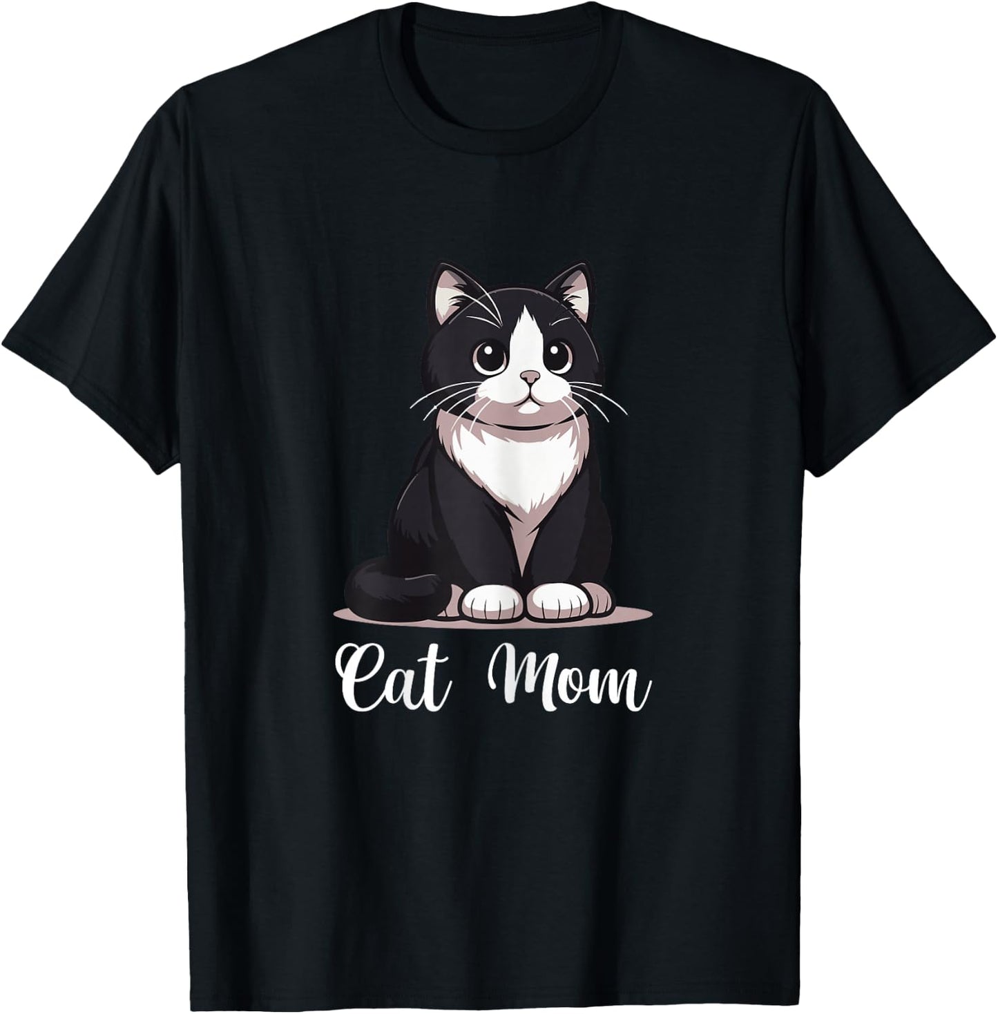 Tuxedo Cat Mom Tuxedo Cat Lover Tuxedo Cat Owner T-Shirt - T-Shirt | Black