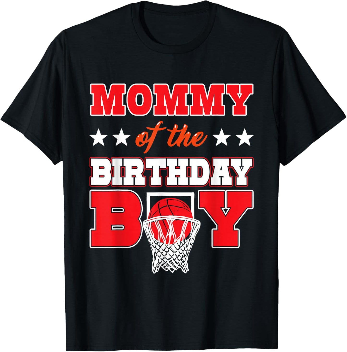 Basketball Party Mommy of the Birthday Boy Baller Family Mom T-Shirt - T-Shirt | Black