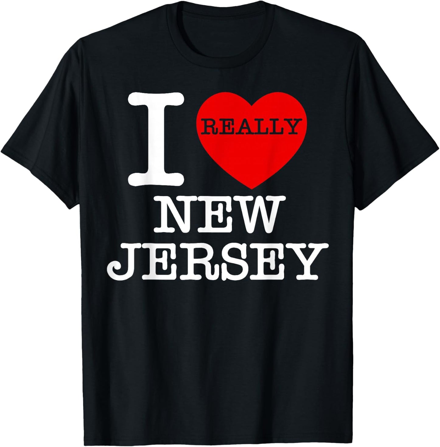 I Love NJ Heart Jersey Funny Family Travel Souvenir Gifts GF T-Shirt - T-Shirt | Black
