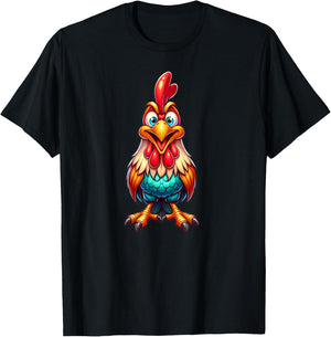 Funny Chicken , Small, Black T-Shirt - T-Shirt | Black