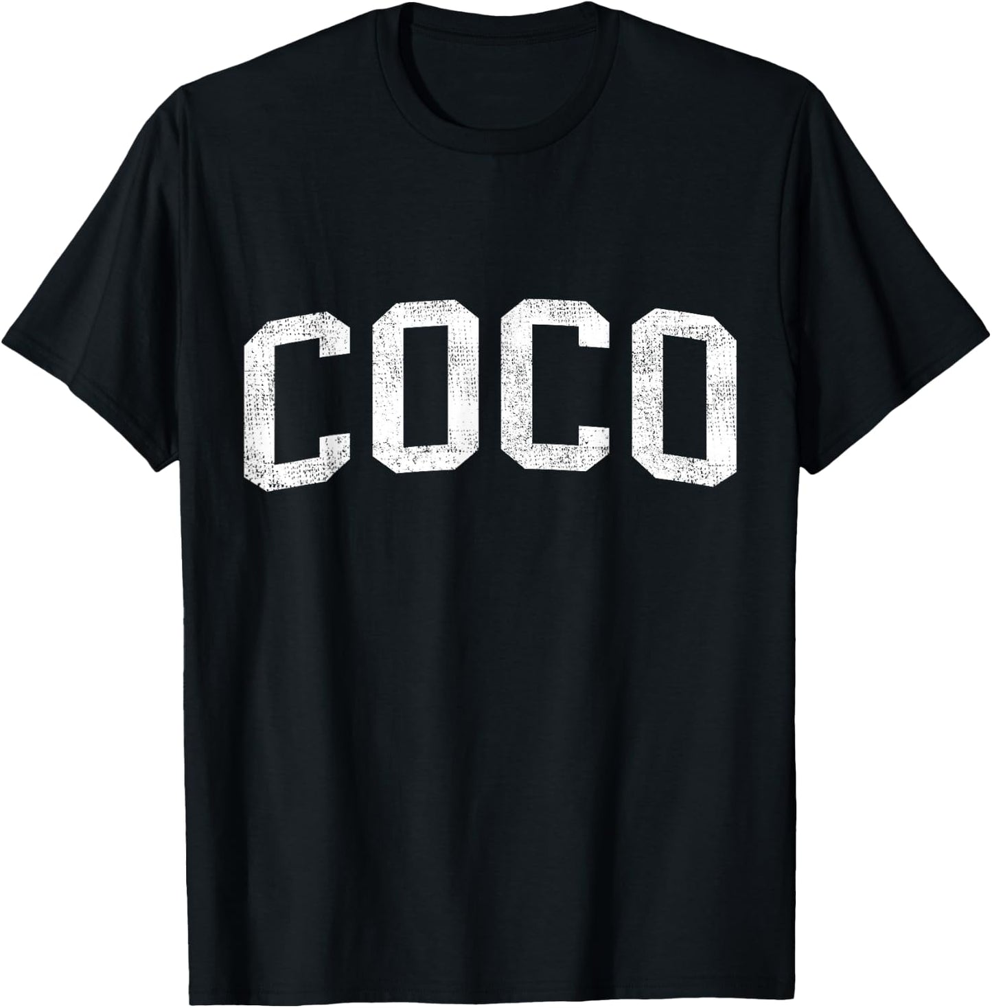 Coco Family Matching Vintage Mother's Day Coco Classic Bold Font Coco Birthday Gift T-Shirt - T-Shirt | Black