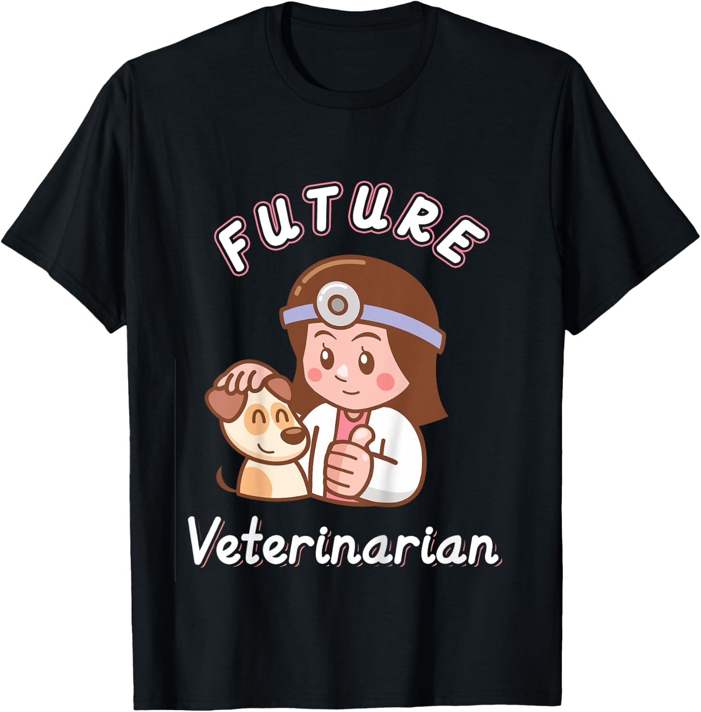 Kids Future Veterinarian Shirt Vet Costume Animal Lover T-Shirt - T-Shirt | Black