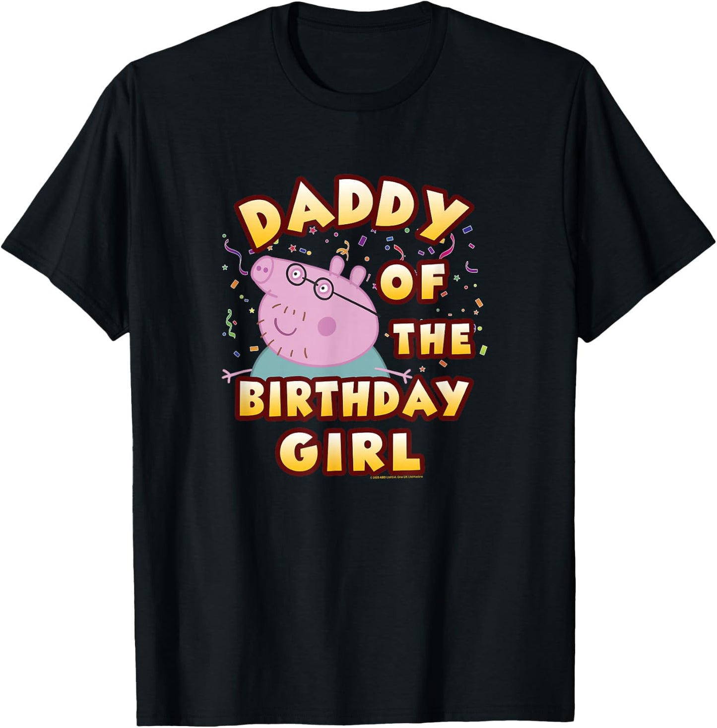 Peppa Pig Daddy Of The Birthday Girl T-Shirt - T-Shirt | Black
