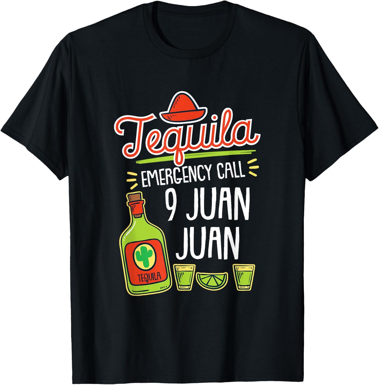 Tequila Emergency, Funny Tequila Shirt, Liquor T-Shirt - T-Shirt | Black