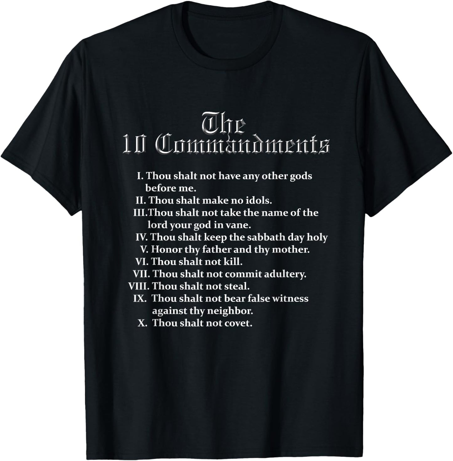10 Commandments T-Shirt - T-Shirt | Black