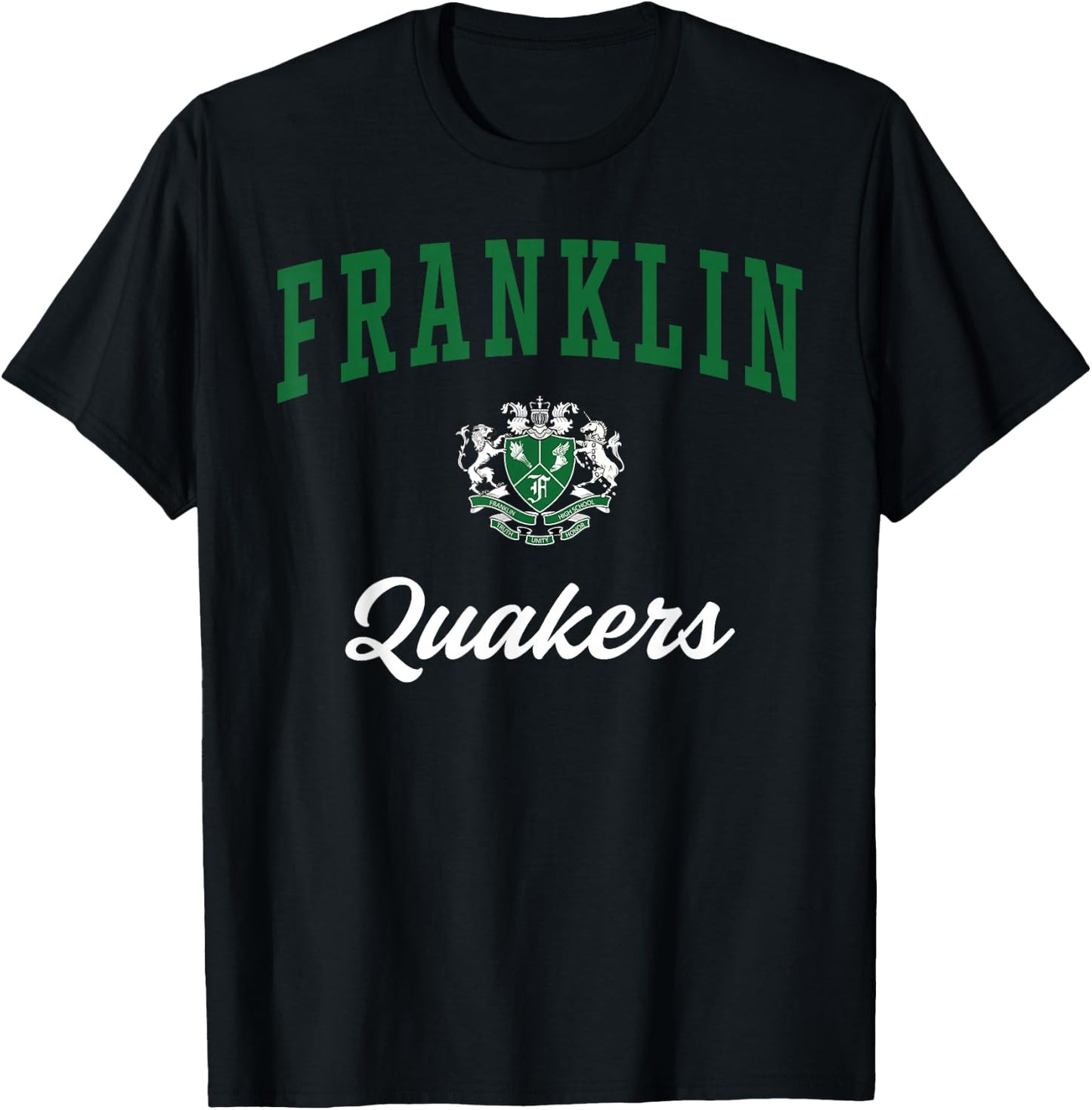 Franklin High School Quakers T-Shirt - T-Shirt | Black