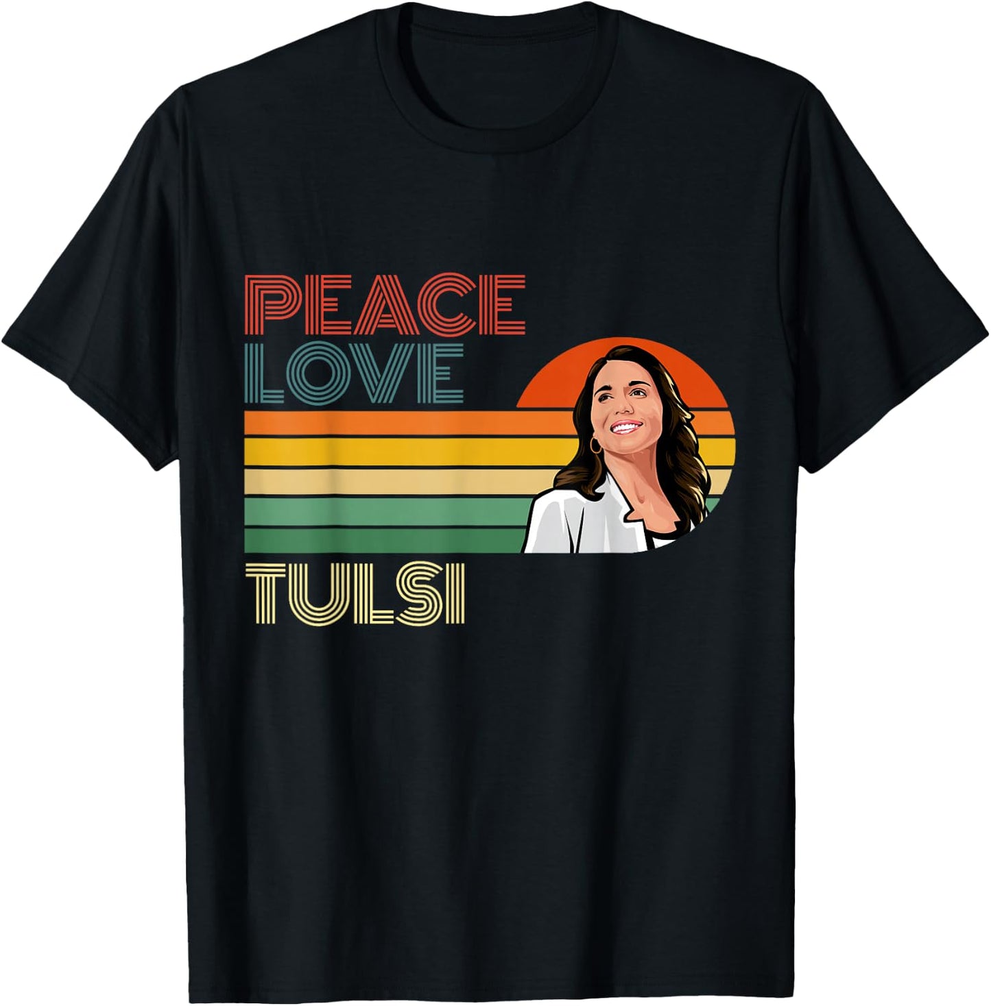 Tulsi Gabbard for First Female President 2028 America USA T-Shirt - T-Shirt | Black