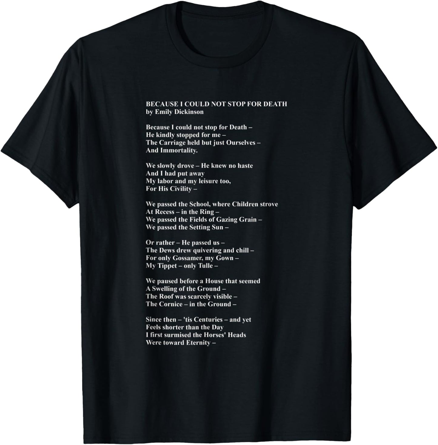 Emily Dickinson Fan Poetry Reader Gift Poem Writer T-Shirt - T-Shirt | Black