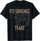 Chef Butcher Cook BBQ I'd Smoke That Cow Beef Funny Gift T-Shirt - T-Shirt | Black