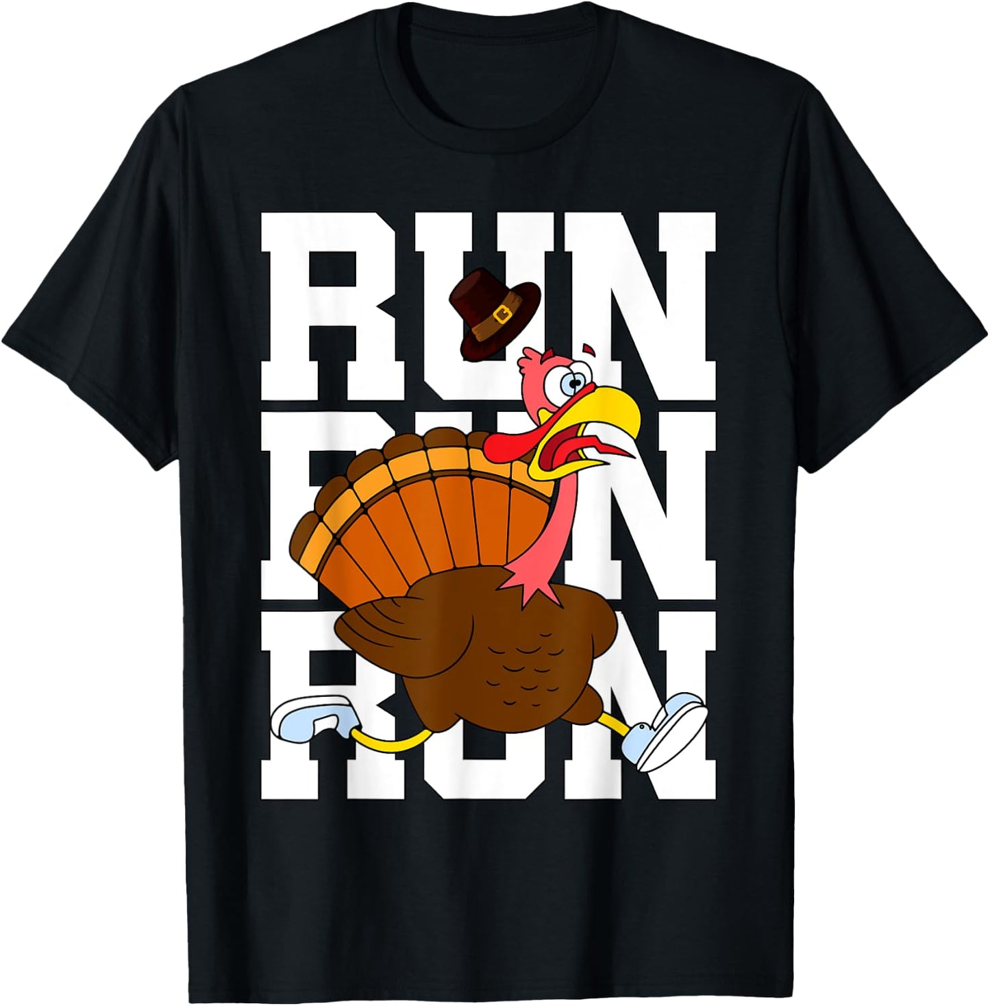 Turkey Run Costume Thanksgiving Running Turkey Trot T-Shirt - T-Shirt | Black