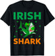 Shark Lover Leprechaun Lucky Irish Shark St. Patrick's Day T-Shirt - T-Shirt | Black