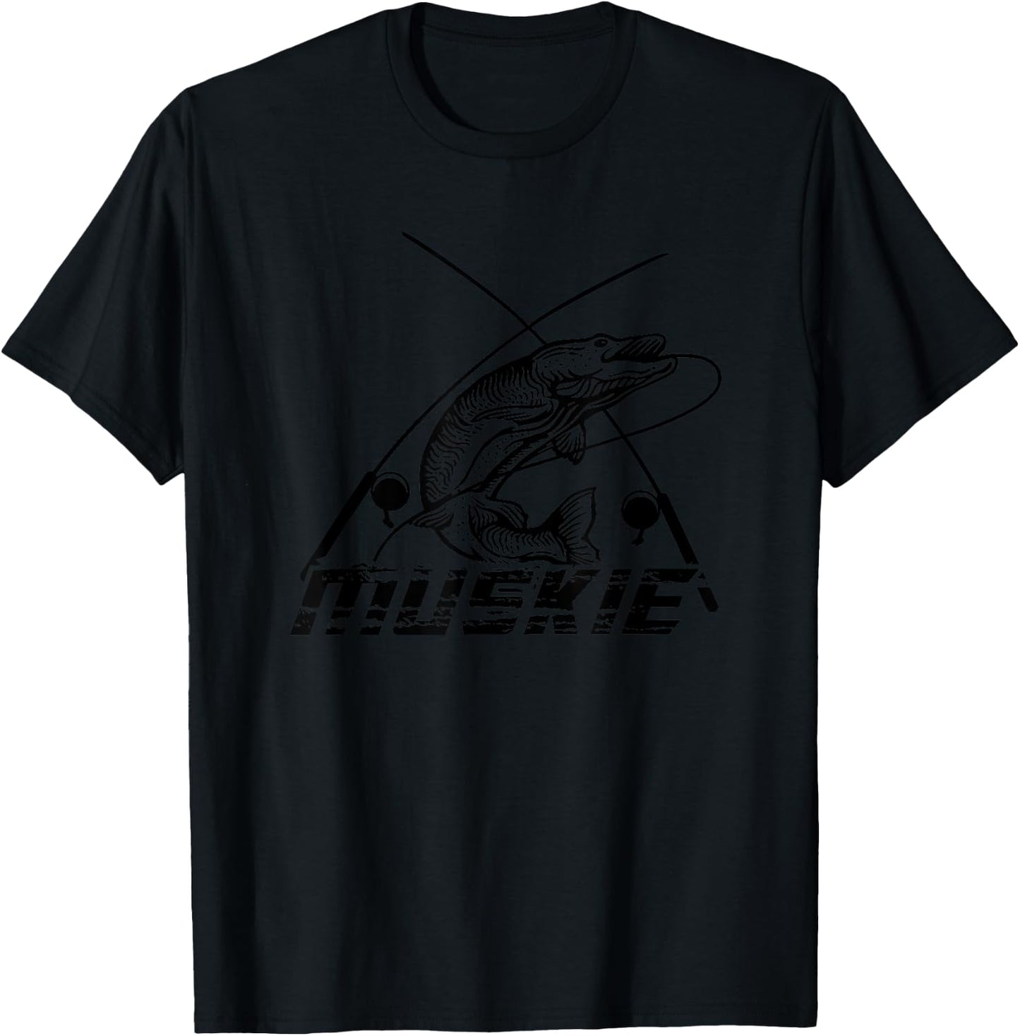 Muskie Fishing T-Shirt - T-Shirt | Black