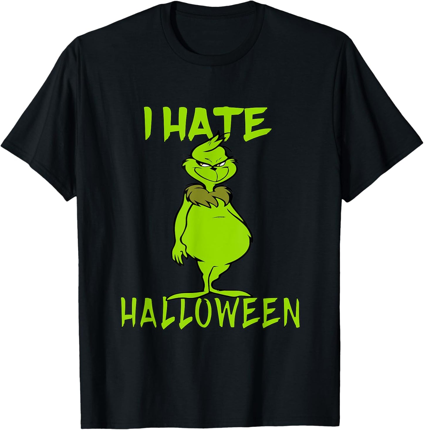 Anti Halloween I Hate Halloween, Sarcastic Saying Meme T-Shirt - T-Shirt | Black