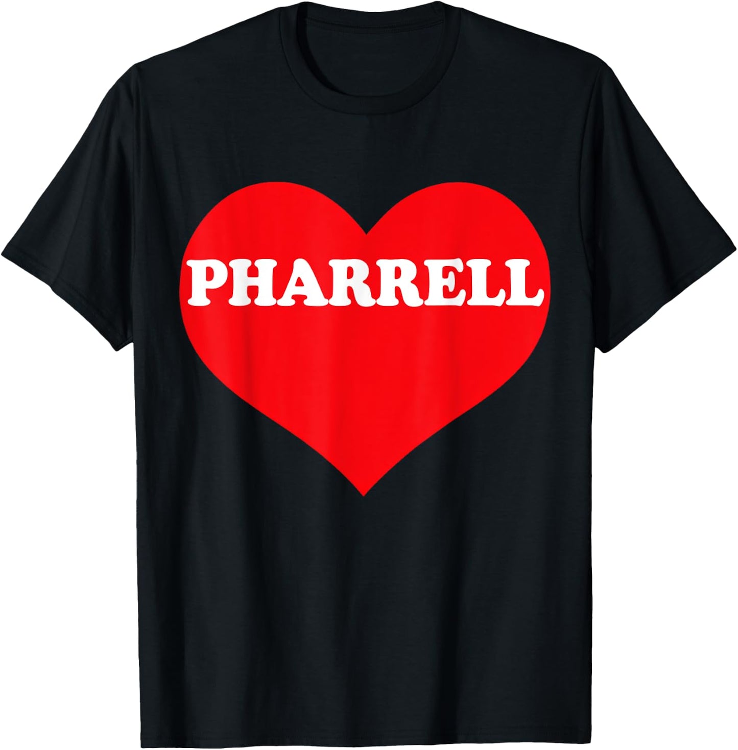 I Heart Pharrell, I Love Pharrell Custom T-Shirt - T-Shirt | Black
