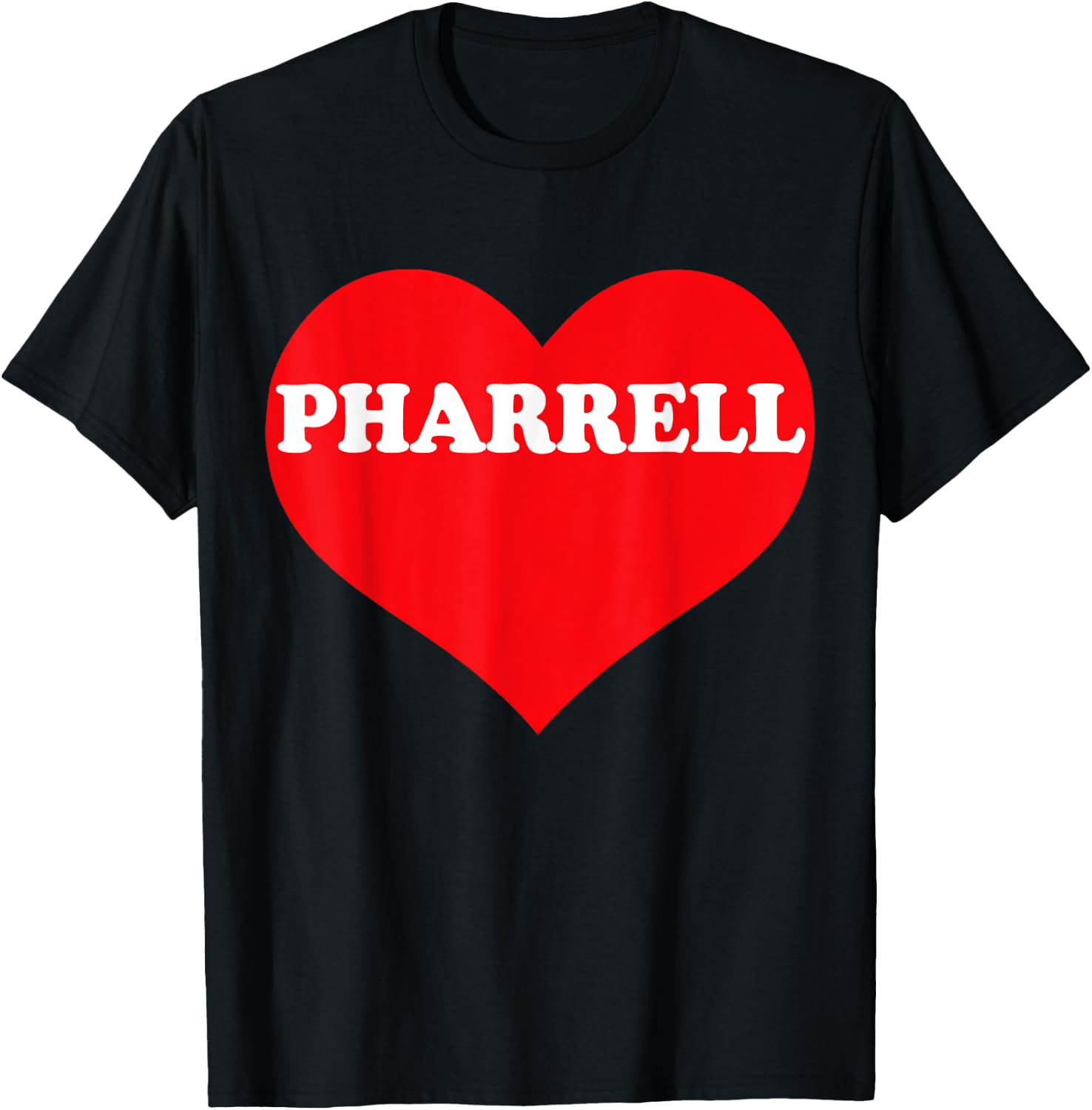 I Heart Pharrell, I Love Pharrell Custom T-Shirt - T-Shirt | Black