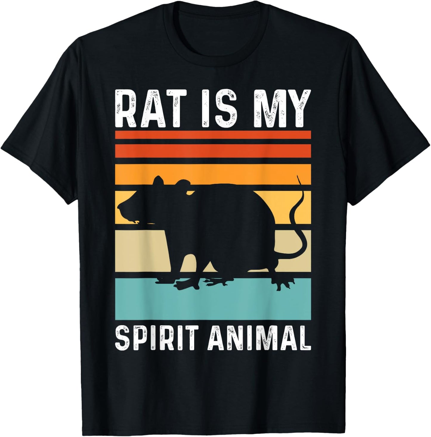 Kids Rat Is My Spirit Animal Funny T-Shirt - T-Shirt | Black