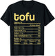 Tofu Nutrition Facts Funny Thanksgiving Christmas Food T-Shirt - T-Shirt | Black
