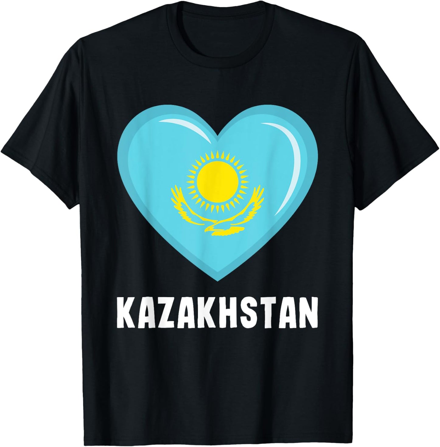 Kazakhstan flag jersey, Kazakhstani T-Shirt - T-Shirt | Black