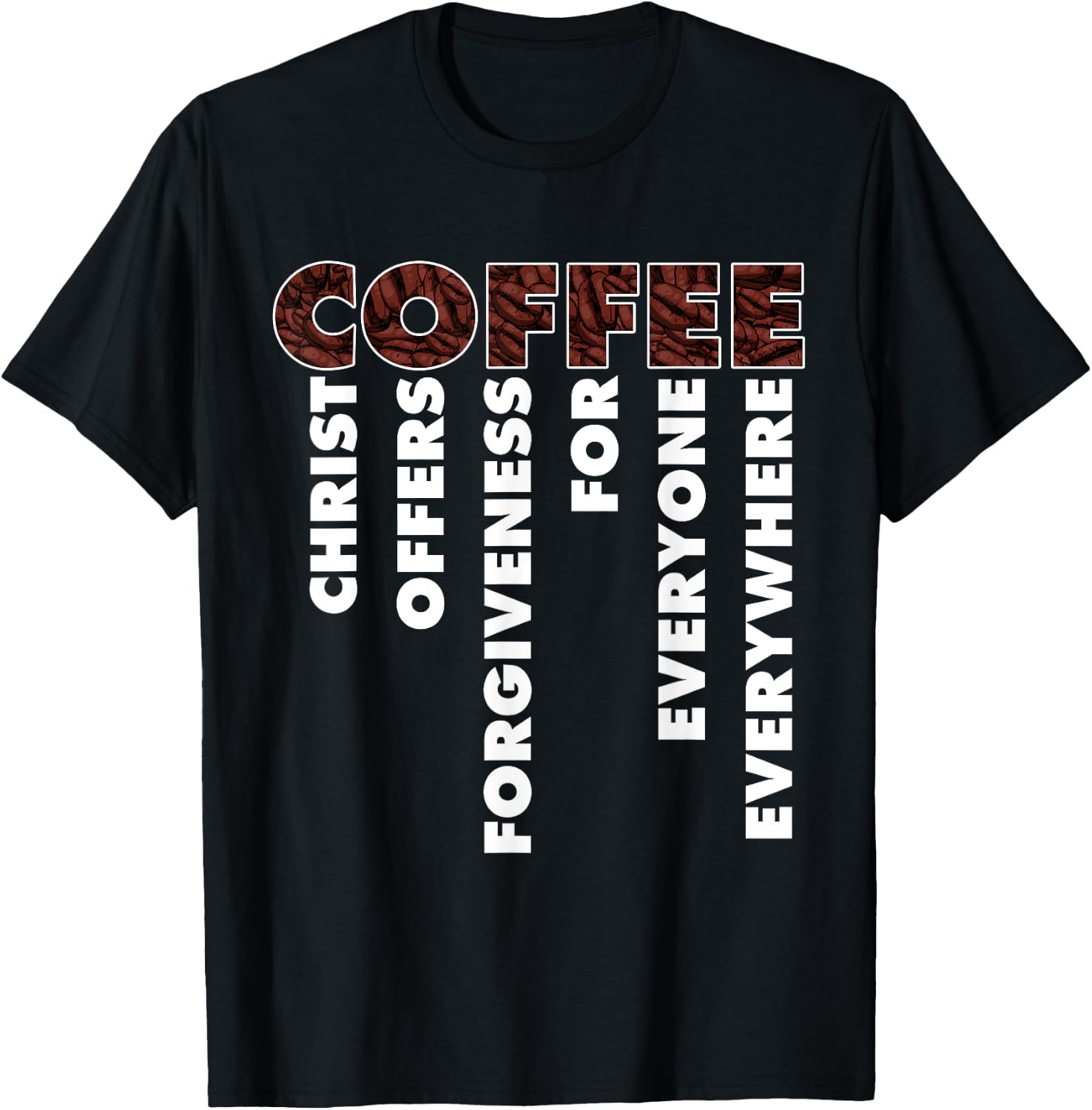 Funny Christ Coffee Gift Christian Men Women Jesus Bible T-Shirt - T-Shirt | Black