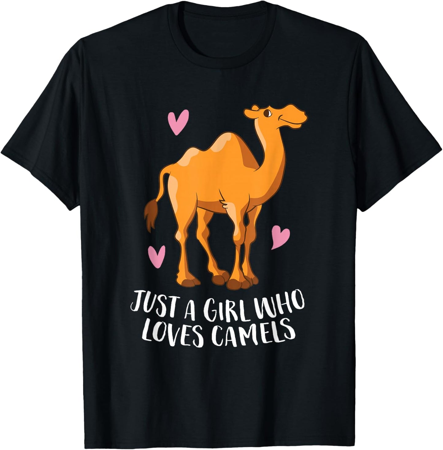 Just a Girl Who Loves Camels Cute Camel Girl T-Shirt - T-Shirt | Black