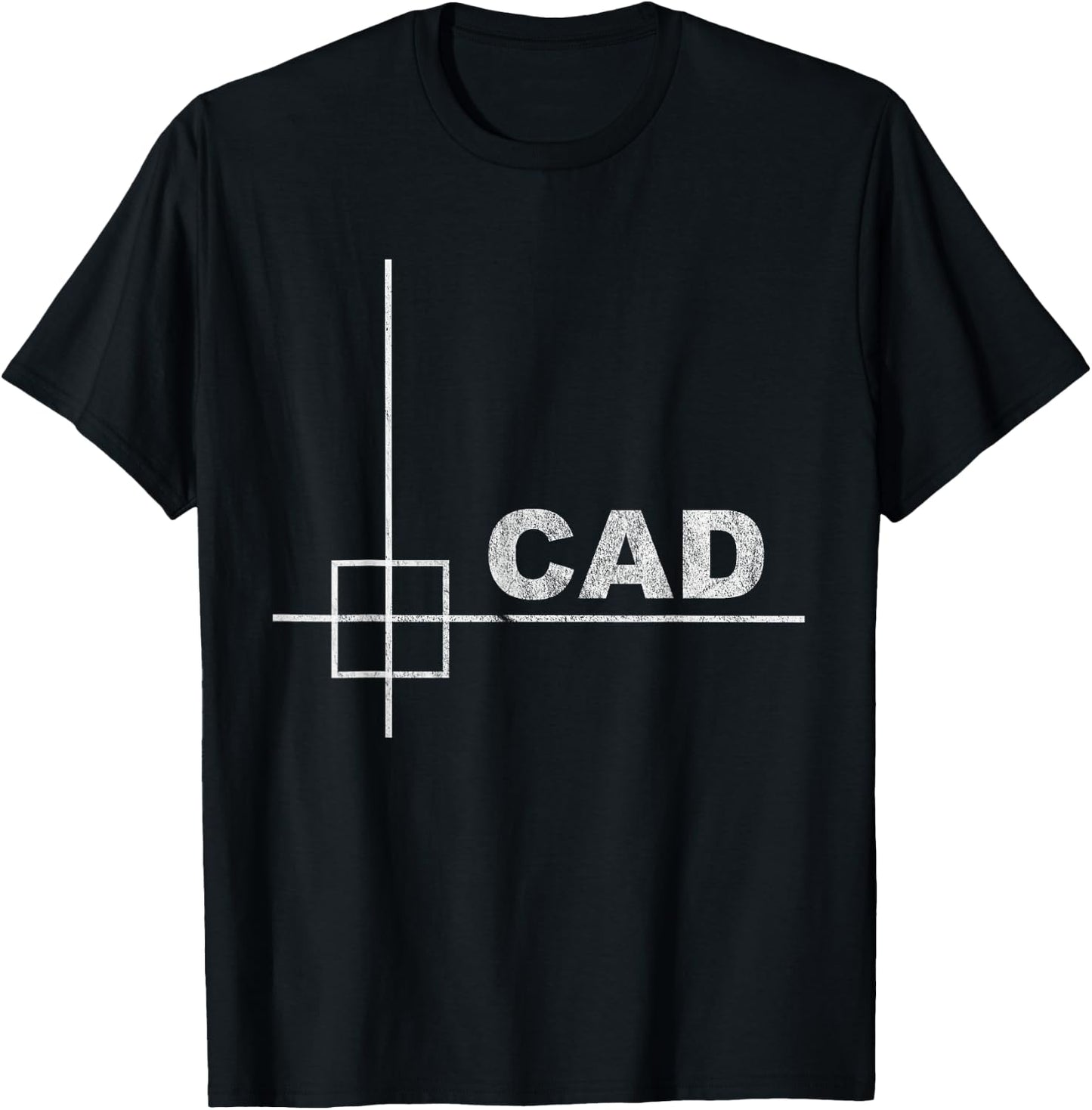 CAD Design - Minimalist Technical Look T-Shirt - T-Shirt | Black
