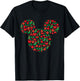 Disney Mickey Mouse Icon Red and Green Holiday Short Sleeve T-Shirt - T-Shirt | Black