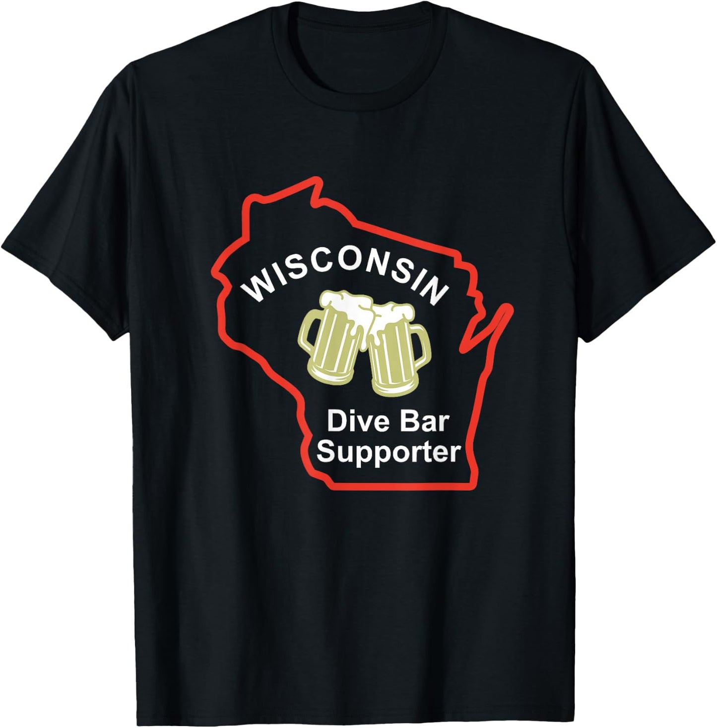 Wisconsin Dive Bars Supporter Adventure T-Shirt - T-Shirt | Black