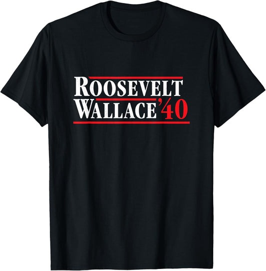 President Franklin Roosevelt 1940 - Retro 4th of July T-Shirt - T-Shirt | Black