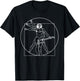 Guitar Shirt Da Vinci Vitruvian Man Guitar Player Musicians T-Shirt - T-Shirt | Black