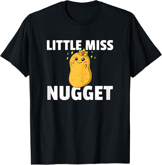 Chicken Nugget Gift Girls Funny Chicken Nuggs T-Shirt - T-Shirt | Black