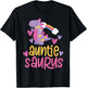 Auntie Saurus Rex Dinosaur Aunt T-Shirt - T-Shirt | Black
