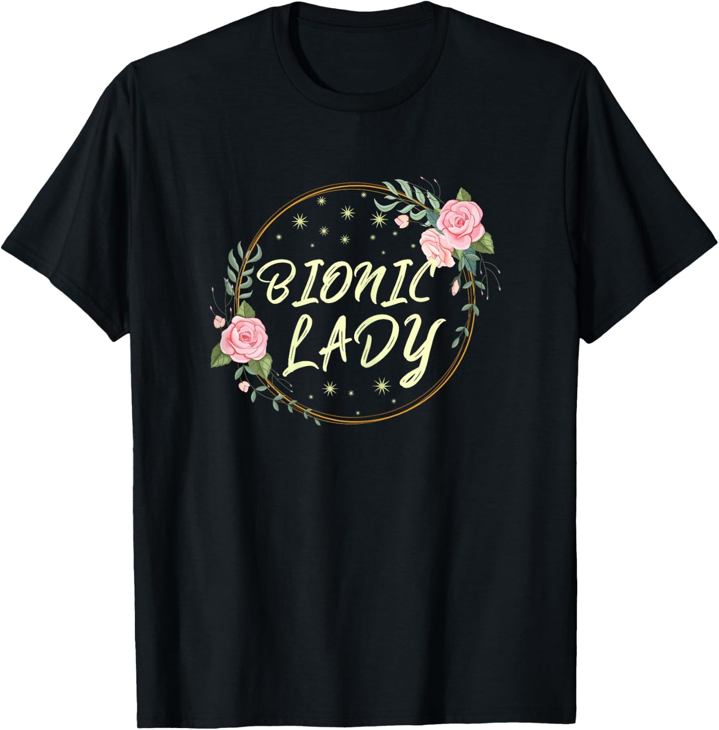 Bionic Lady Women Broken Bone Recovering Surgery T-Shirt - T-Shirt | Black