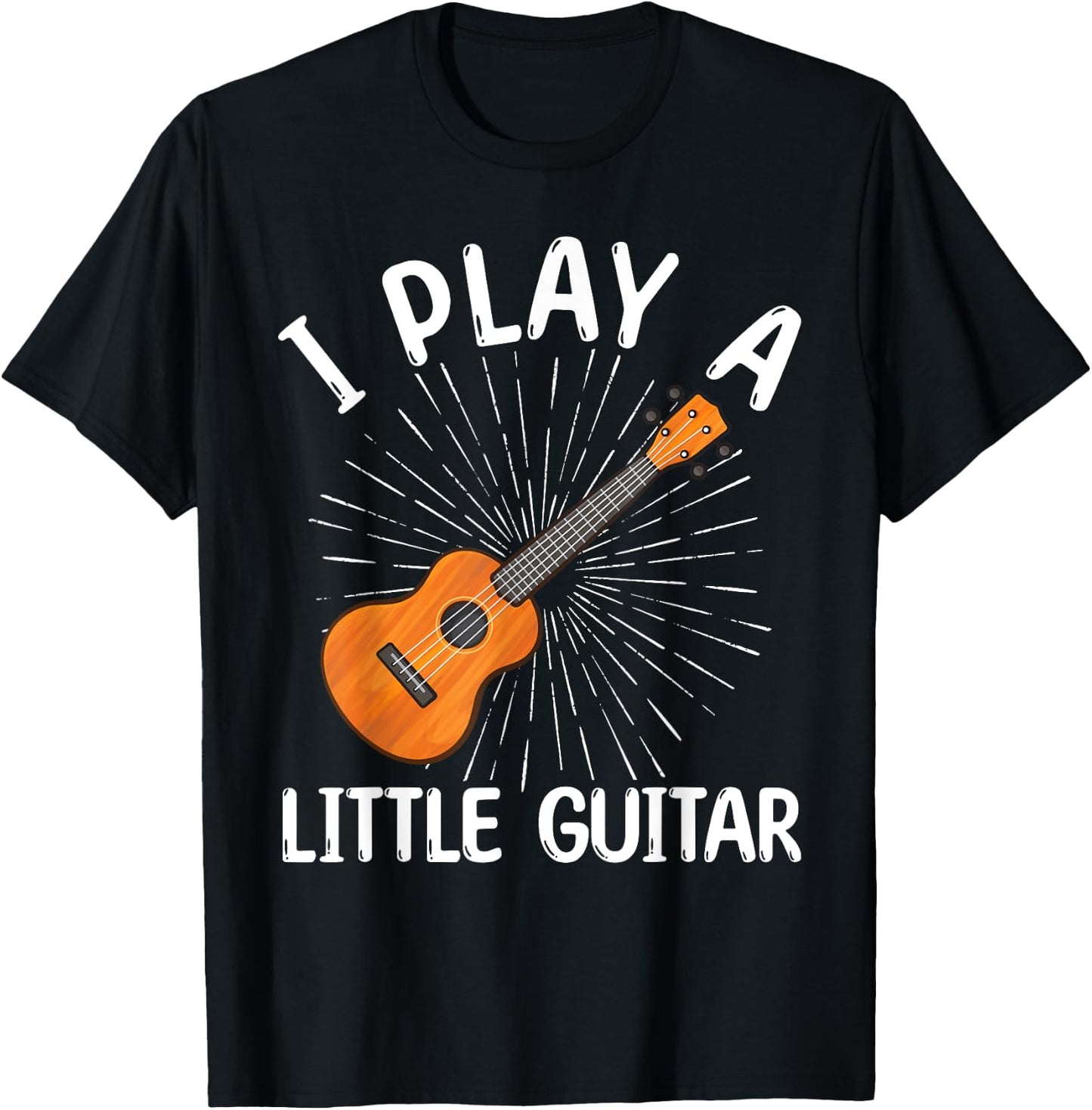 Funny Ukulele Art Women Kids Guitar Ukulele Player T-Shirt - T-Shirt | Black