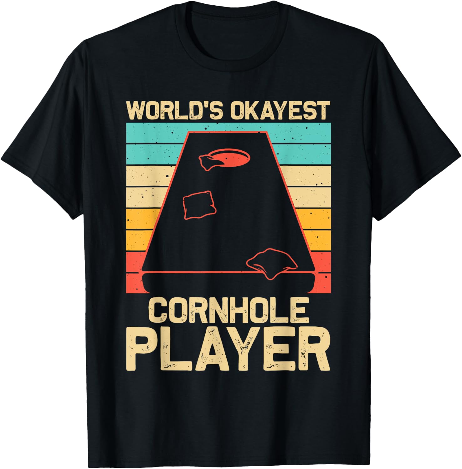 Funny Cornhole Gift Women Bean Bag Toss Game Players T-Shirt - T-Shirt | Black
