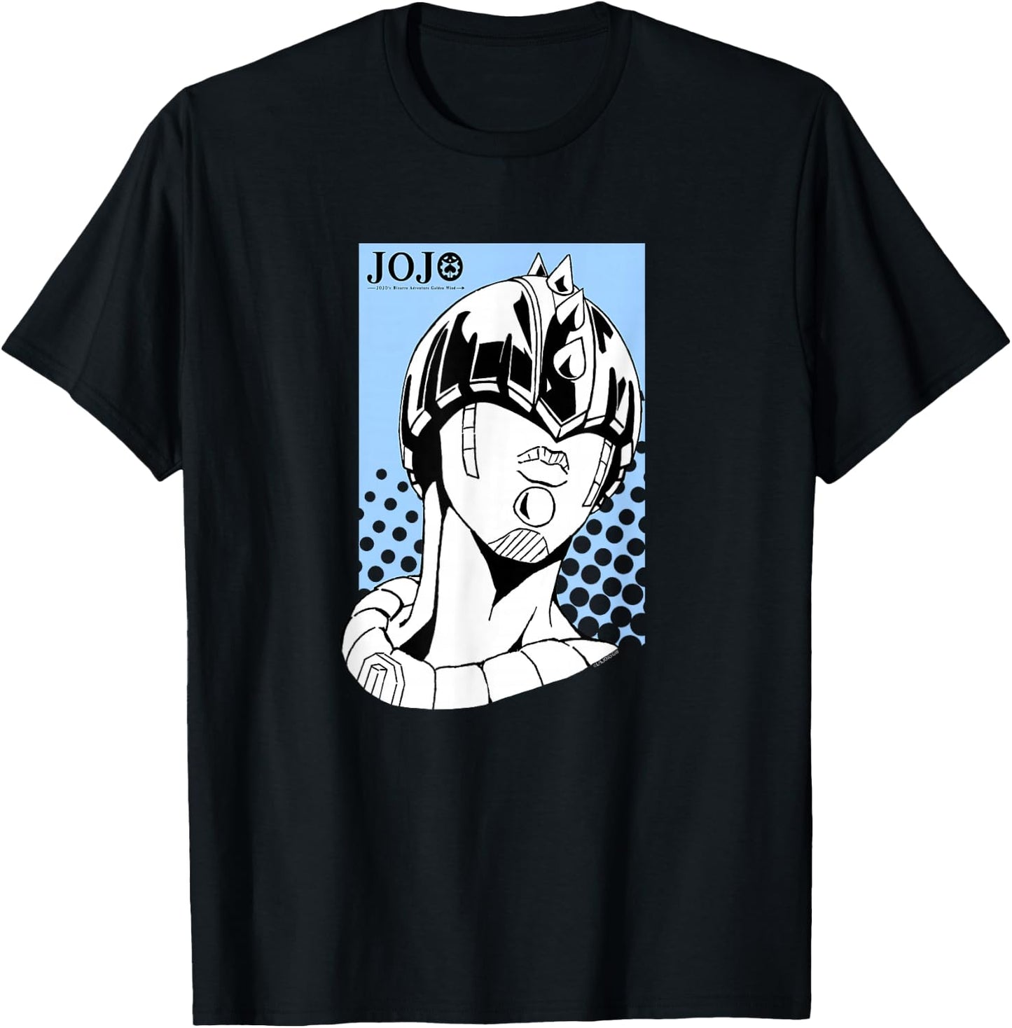 JoJo's Bizarre Adventure Zipper Man Head with Logo Anime T-Shirt - T-Shirt | Black