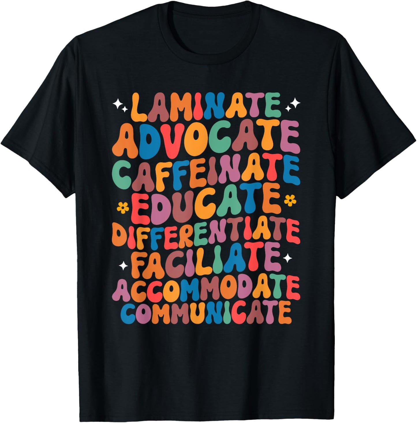 Sped Caffeinate Advocate Laminate Educate Teacher Men Women Kids T-Shirt - T-Shirt | Black