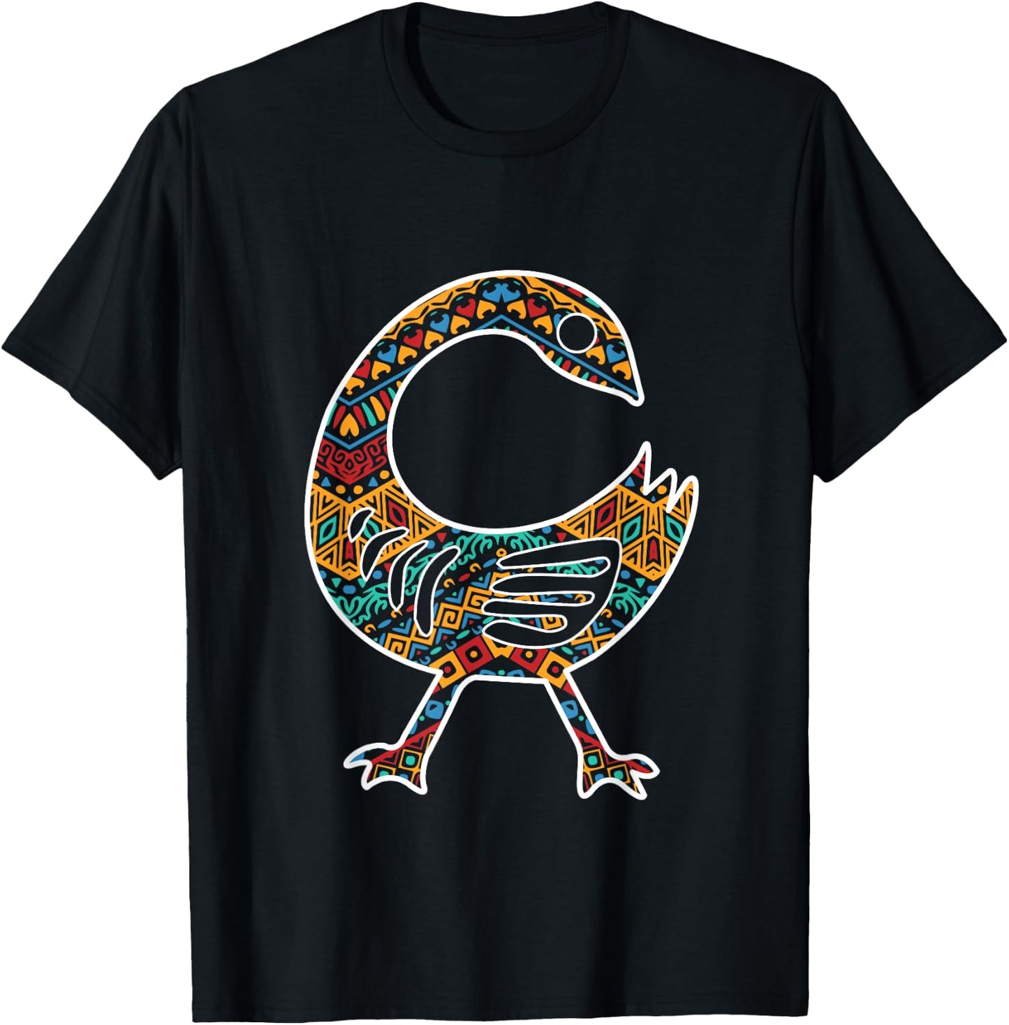 Sankofa Bird African Pride Symbol Akan Black History T-Shirt - T-Shirt | Black