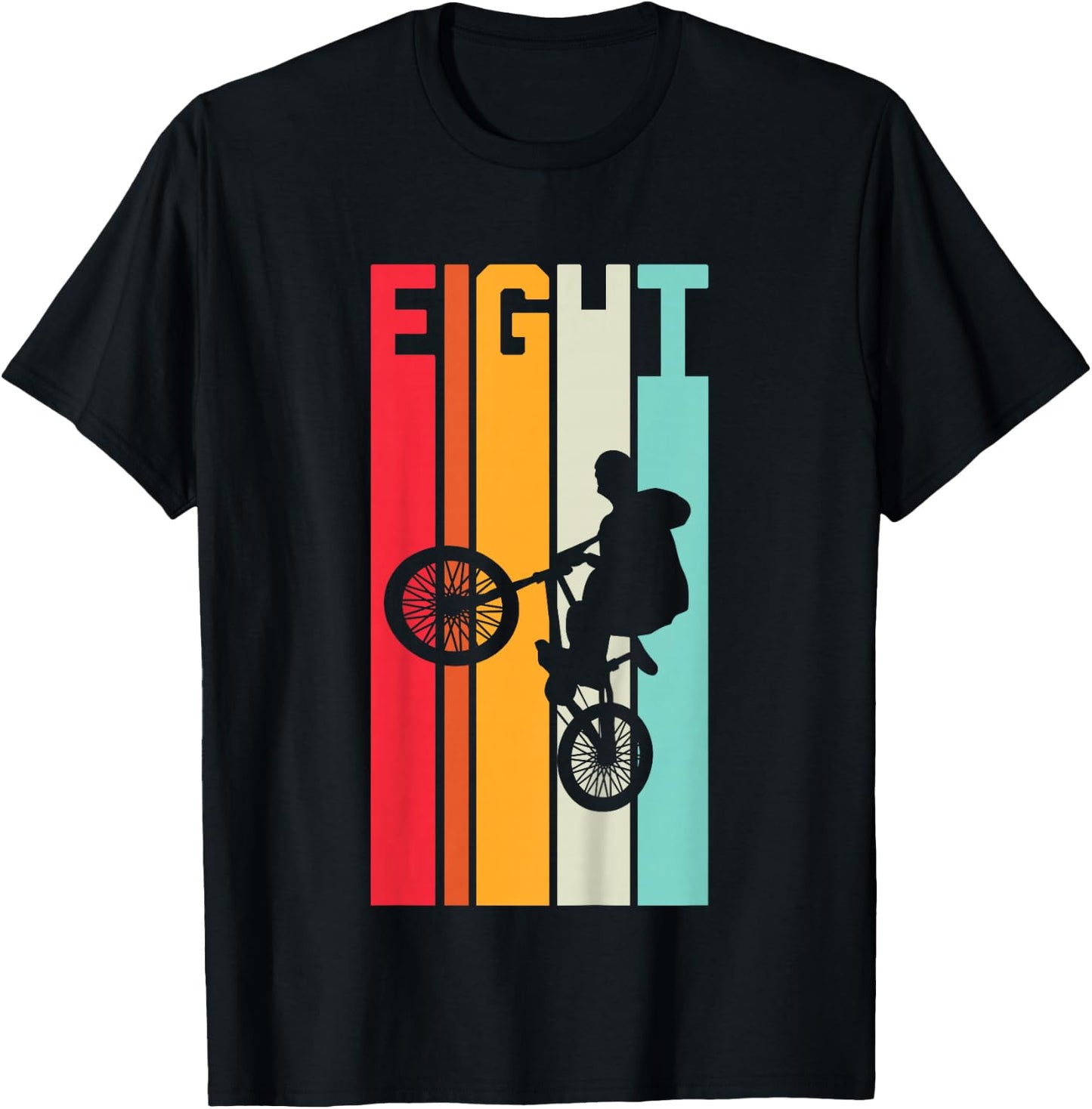 8 Year Old BMX Birthday Gift Party Boys Dirt Biking 8th T-Shirt - T-Shirt | Black