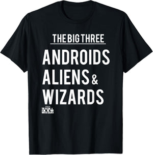 Marvel Falcon Winter Soldier Big 3 Androids Aliens & Wizards T-Shirt - T-Shirt | Black