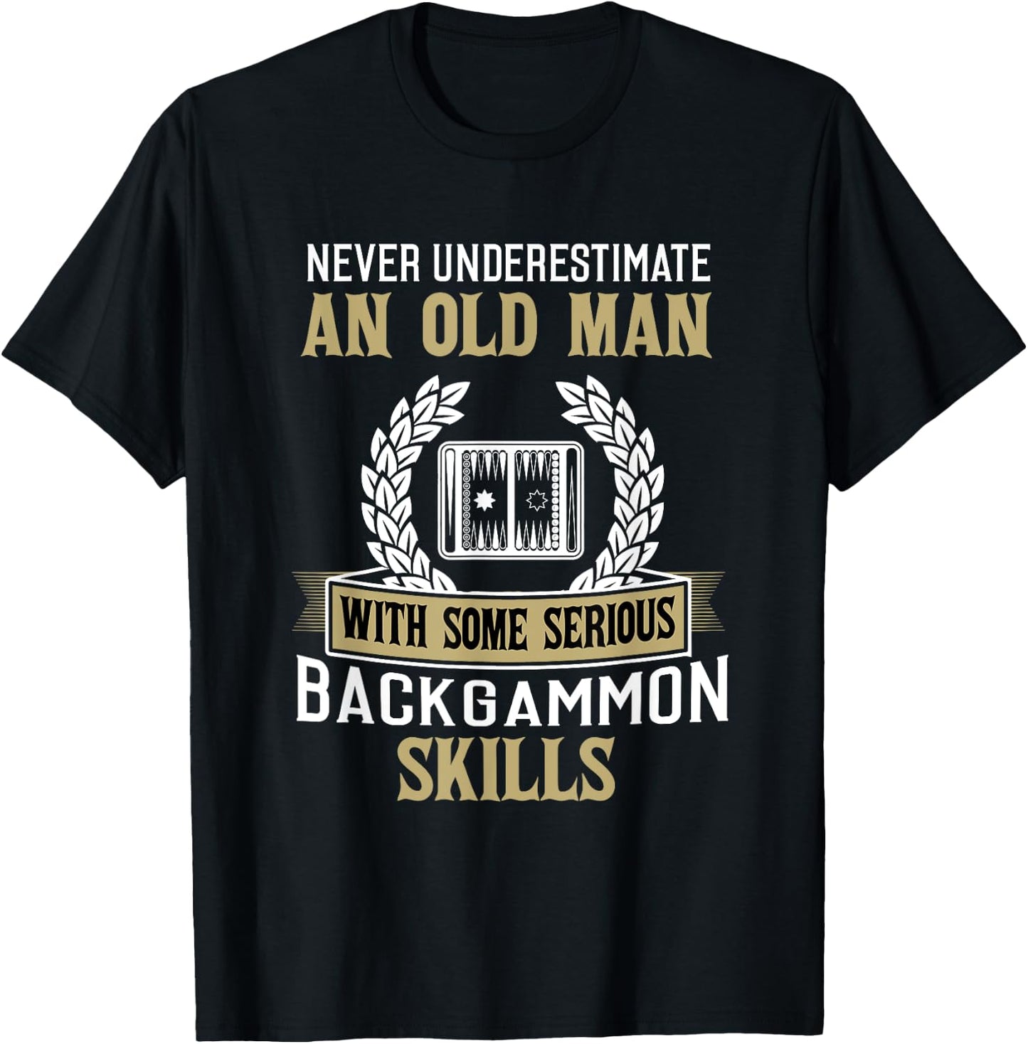 Backgammon Shirt Funny Grandpa Backgammon Player Gift T-Shirt - T-Shirt | Black