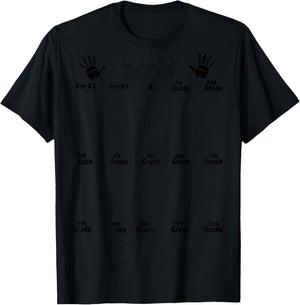 Class of 2039 Grow With Me Handprint Pre-K3 12th(Back) T-Shirt - T-Shirt | Black