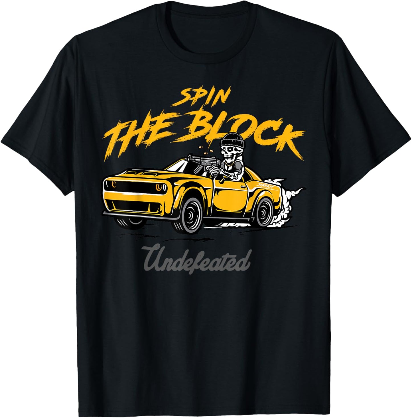 Sneaker Match SPIN THE BLOCK Charcoal University Gold T-Shirt - T-Shirt | Black