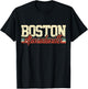 Boston Massachusetts Vintage Gift T-Shirt - T-Shirt | Black