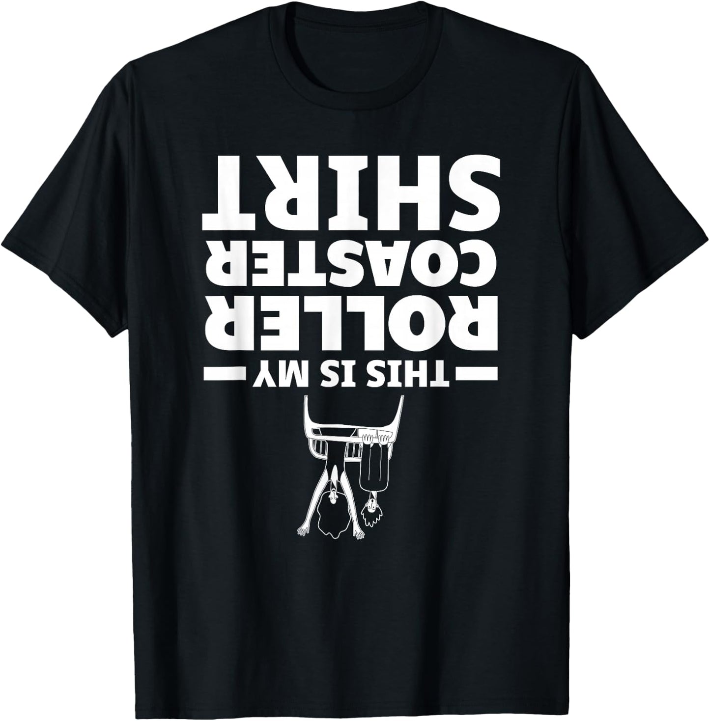 Funny This Is My Roller Coaster Shirt Amusement Theme Park T-Shirt - T-Shirt | Black