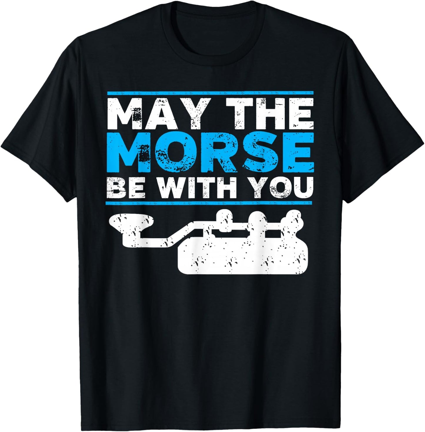 May The Morse Be With You - Ham Radio Gift T-Shirt - T-Shirt | Black
