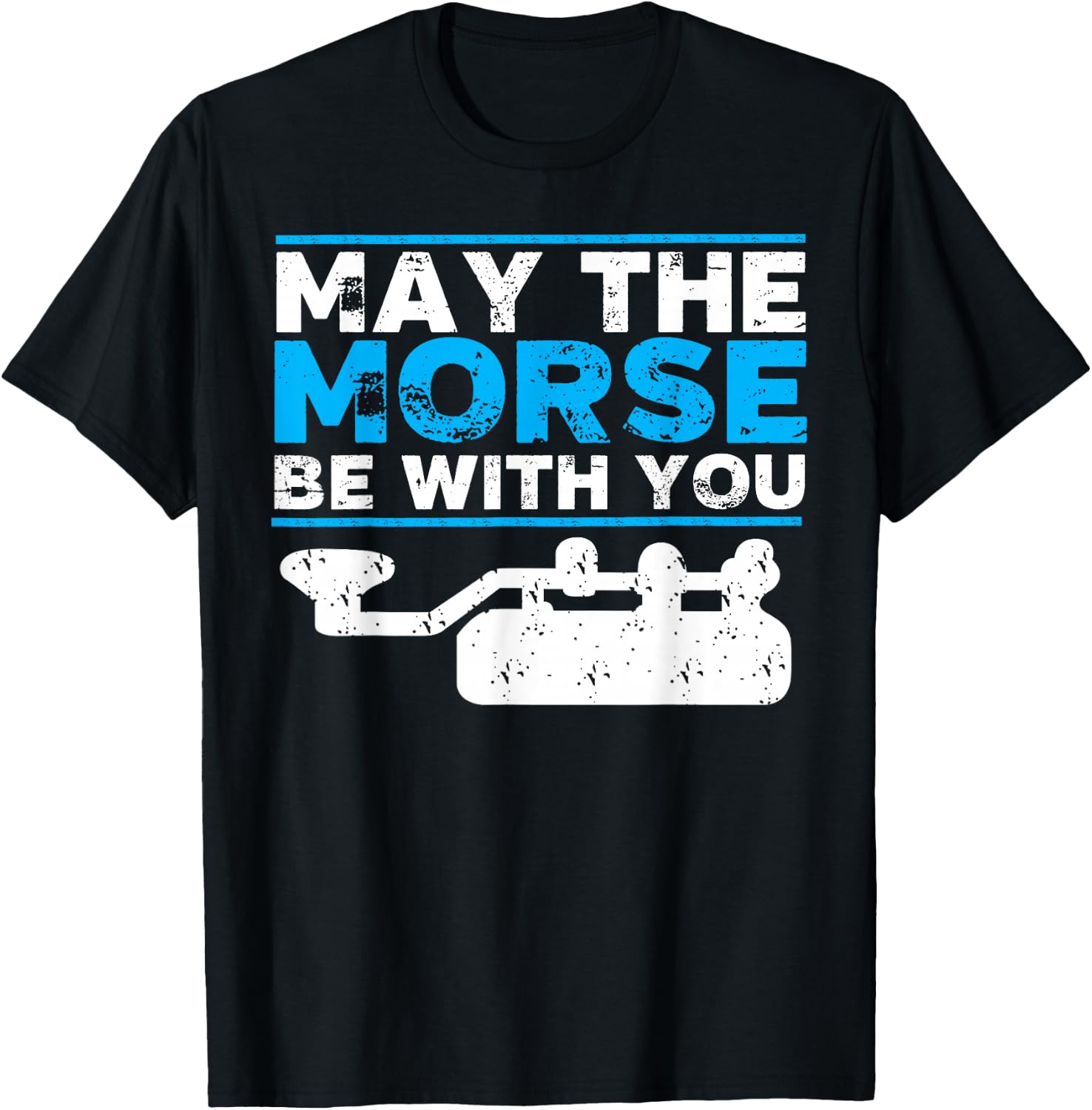 May The Morse Be With You - Ham Radio Gift T-Shirt - T-Shirt | Black