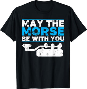 May The Morse Be With You - Ham Radio Gift T-Shirt - T-Shirt | Black
