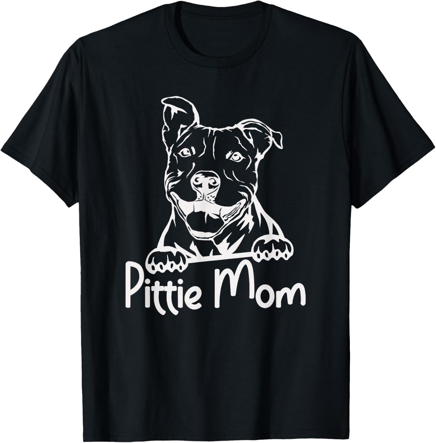 Pittie Mom Pitbull Dog Owner Mother Pitbull Lover Women T-Shirt - T-Shirt | Black