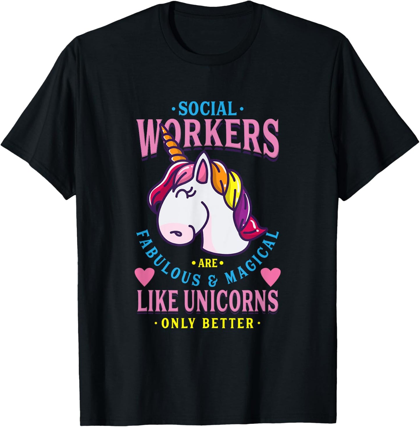 Social Workers Like Unicorn Social Worker T-Shirt - T-Shirt | Black