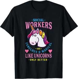 Social Workers Like Unicorn Social Worker T-Shirt - T-Shirt | Black